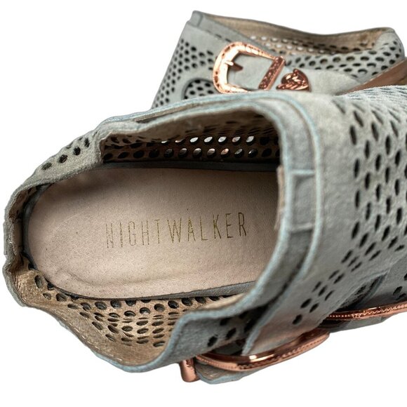 Nightwalker Blind Perforated Suede Peep Toe Mule - Limited Edition - Picture 5 of 7